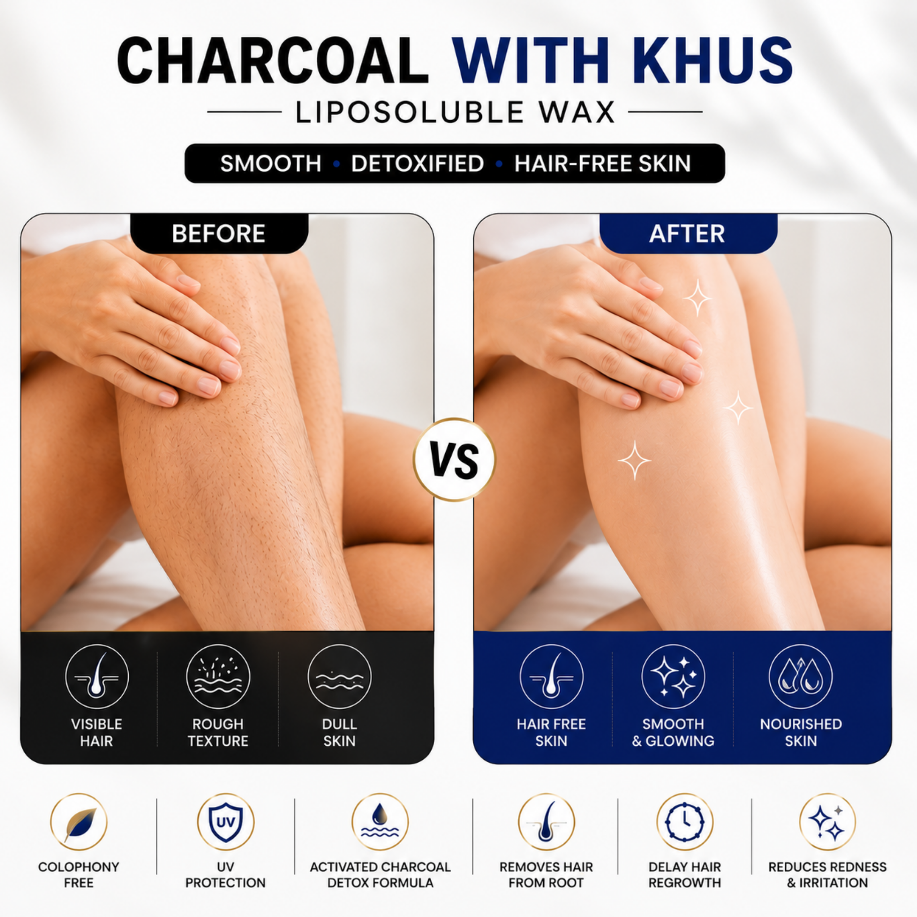 Charcoal With Khus Wax