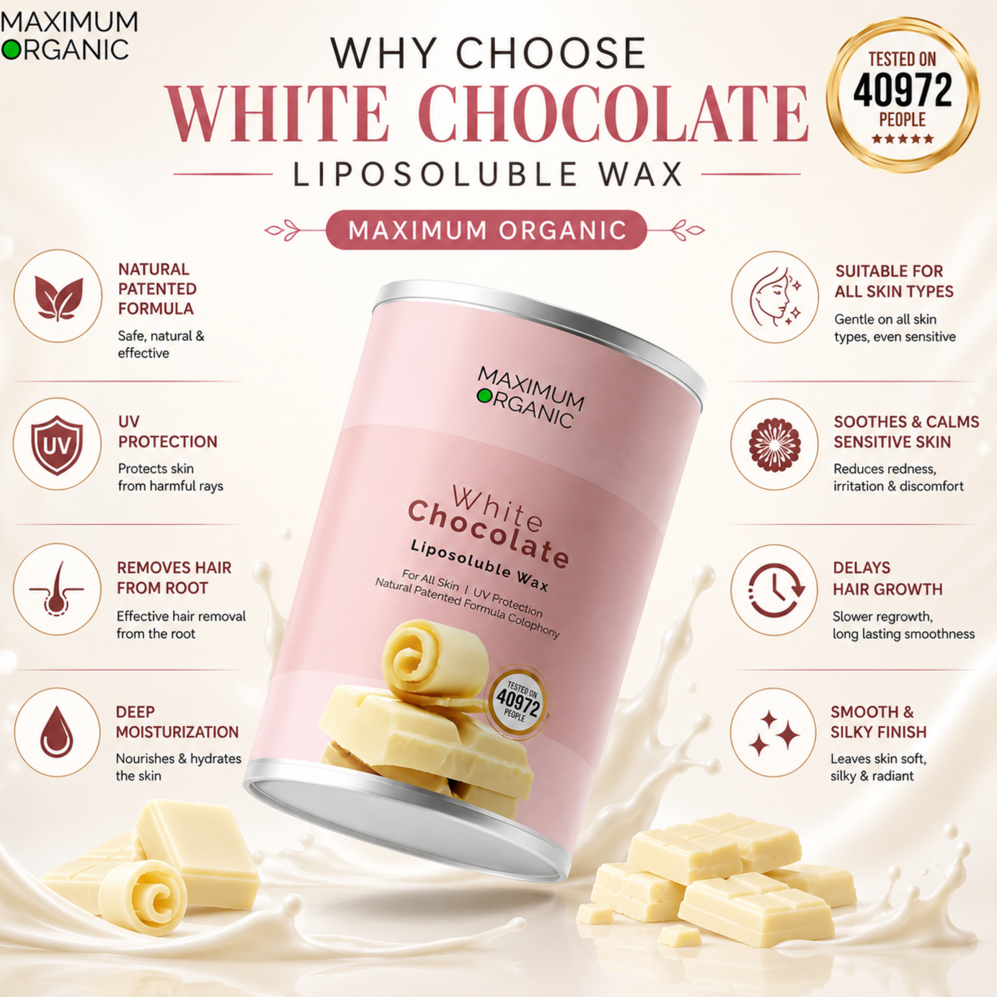 Maximum Organic White Chocolate Liposoluble Wax