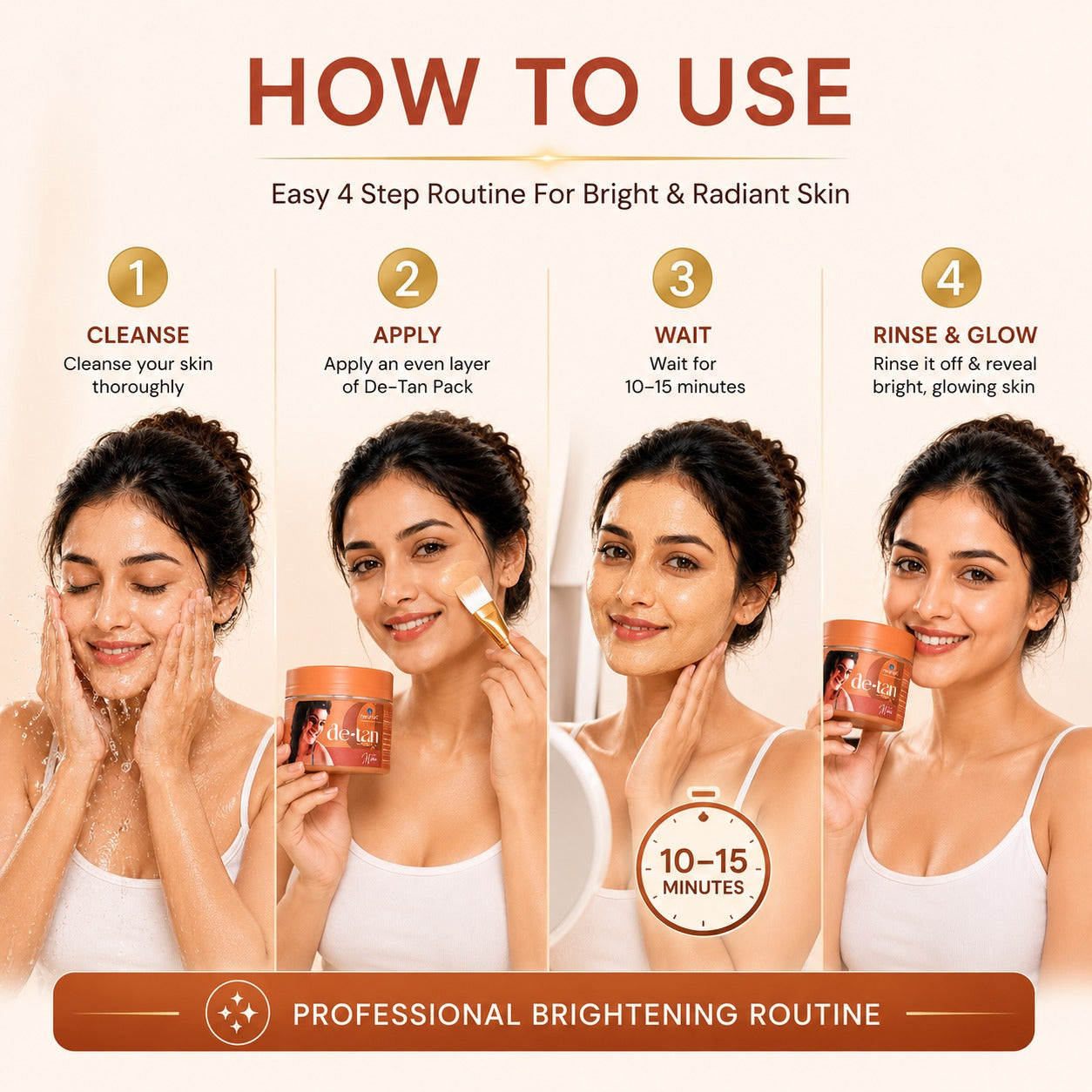 De Tan Face Pack 200 gram