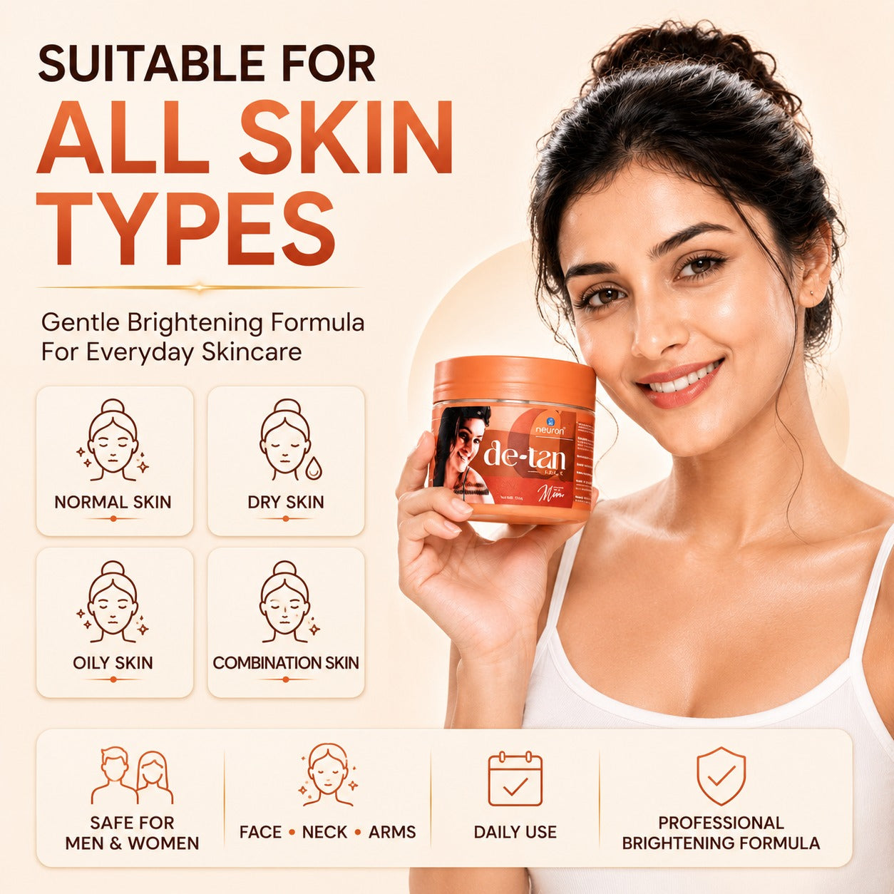 De Tan Face Pack 200 gram